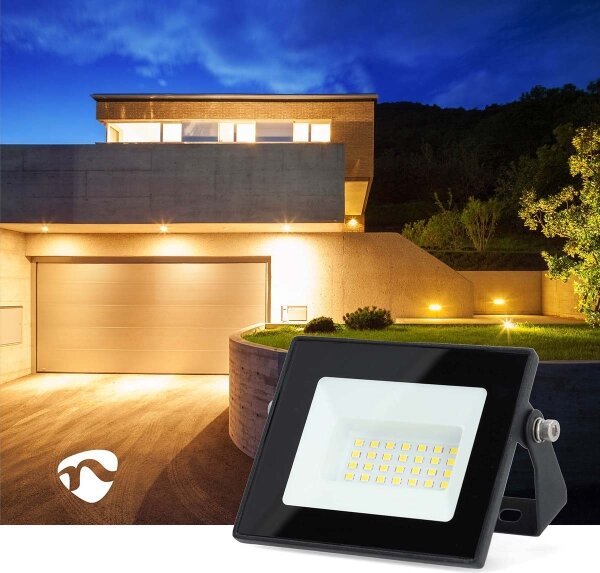 Nedis LLFL11BLK - Proiettore LED/20W/230V 4000K IP65