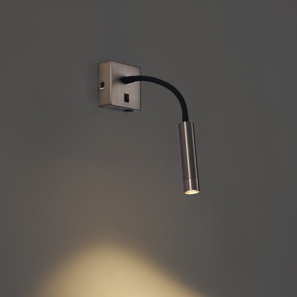 Set di 2 Applique Moderne Color Canna di Fucile con USB-C - Gosna