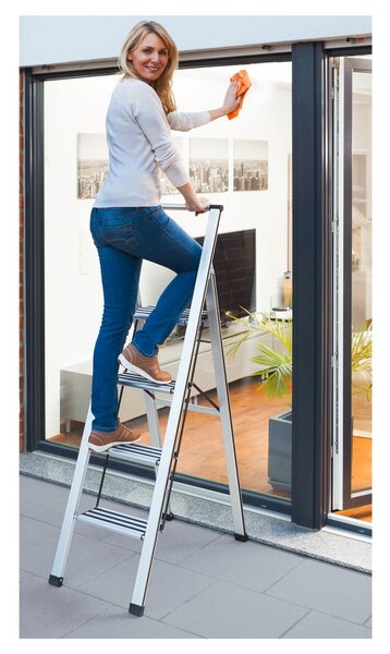 Scala a gradini pieghevole, altezza 153 cm - Wenko