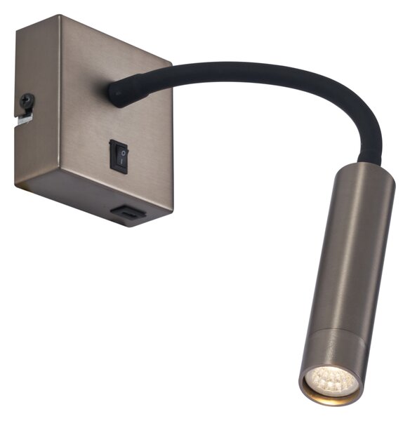 Set di 2 Applique Moderne Color Canna di Fucile con USB-C - Gosna