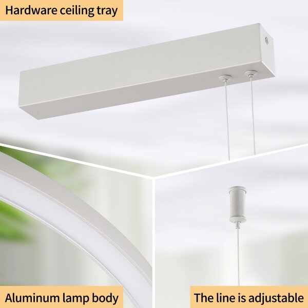 Brilagi - Lampadario LED dimmerabile su cavi PORTOFINO LED/98W/230V argento + telecomando