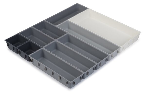 Organizzatore per cassetti variabili grigio Blox - Joseph Joseph