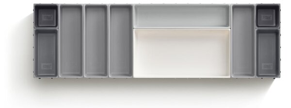 Organizzatore per cassetti variabili grigio Blox - Joseph Joseph
