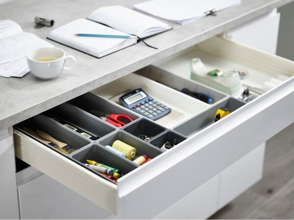 Organizzatore per cassetti variabili grigio Blox - Joseph Joseph
