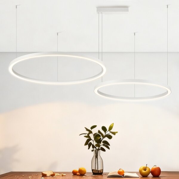 Brilagi - Lampadario LED dimmerabile a sospensione con cavo PORTOFINO LED/98W/230V bianco + telecomando