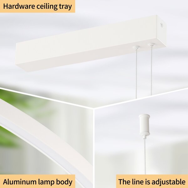 Brilagi - Lampadario LED dimmerabile a sospensione con cavo PORTOFINO LED/98W/230V bianco + telecomando