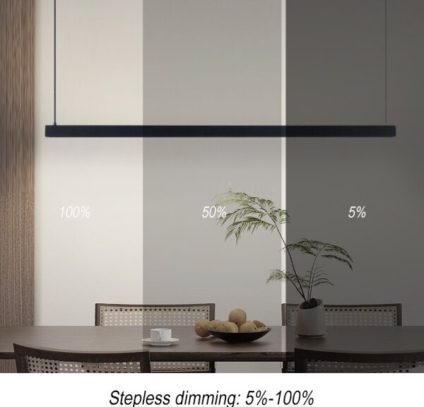 Immax NEO 07307L-LED Lampadario dimmerabile a sospensione su cavo MADEIRA 33W/230V Wi-Fi Tuya 152 cm nero
