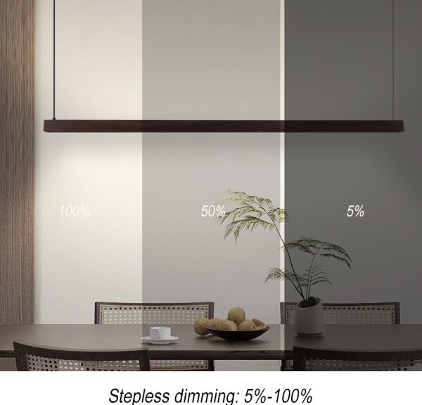 Immax NEO 07301L-LED dimmerabile lampada a sospensione su cavo MADEIRA 33W/230V Wi-Fi Tuya 152 cm noce