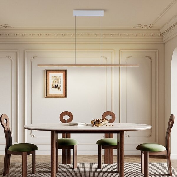 Immax NEO 07310L-LED lampadario dimmerabile a sospensione con cavo e sensore MADEIRA 37W/230V 157 cm frassino