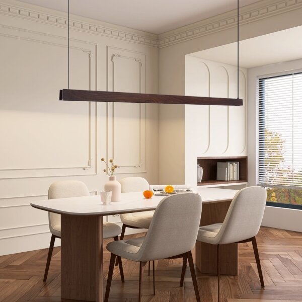Immax NEO 07301L-LED dimmerabile lampada a sospensione su cavo MADEIRA 33W/230V Wi-Fi Tuya 152 cm noce