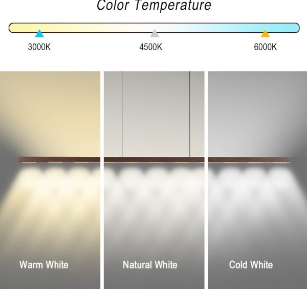 Immax NEO 07309L-LED Lampada a sospensione dimmerabile su cavi con sensore MADEIRA 37W/230V 157 cm finitura noce