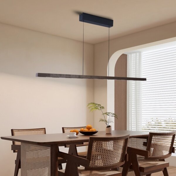 Immax NEO 07309L-LED Lampada a sospensione dimmerabile su cavi con sensore MADEIRA 37W/230V 157 cm finitura noce