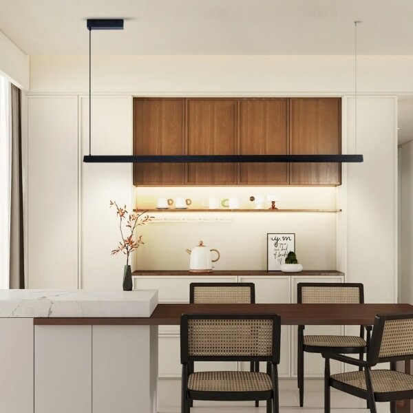 Immax NEO 07308L-LED Lampada a sospensione dimmerabile con cavo MADEIRA 44W/230V Wi-Fi Tuya 202 cm nero