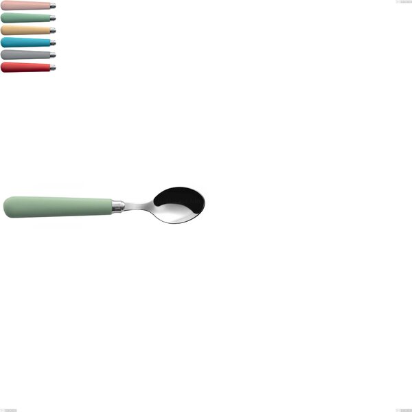 Cucchiaino moka macarons, Acciaio inox 18.10 lunghezza 140 mm manici in acrilico inox lucido