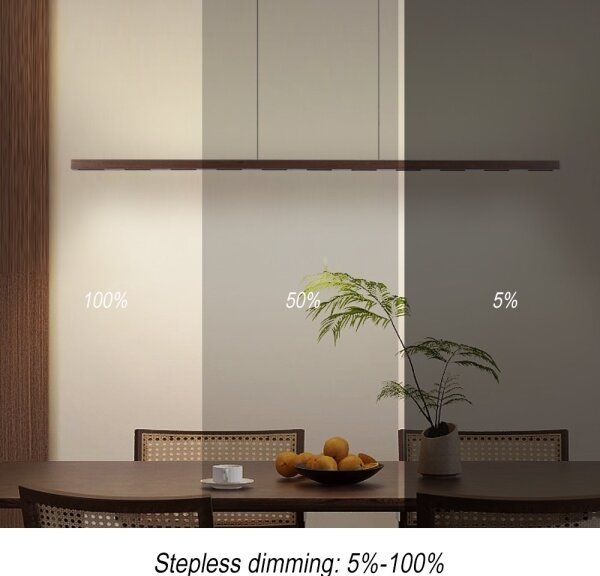Immax NEO 07309L-LED Lampada a sospensione dimmerabile su cavi con sensore MADEIRA 37W/230V 157 cm finitura noce