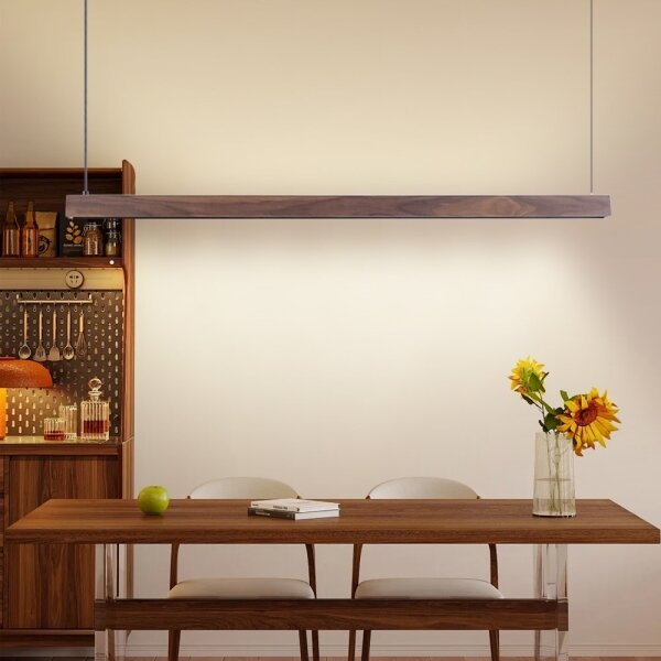 Immax NEO 07300L-LED Lampada a sospensione dimmerabile su cavo MADEIRA 26 W/230 V Wi-Fi Tuya 122 cm noce