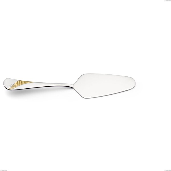 Pala torta Milano Inciso Oro , 18/10 (AISI304) finitura inox lucido e oro Acciaio lucido e oro , spessore 2,5 mm mm, lunghezza 225 mm