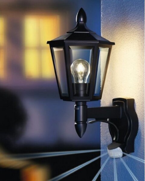 Steinel 617813 - Lampada da parete con sensore per esterno L 15 1xE27/60W/230V