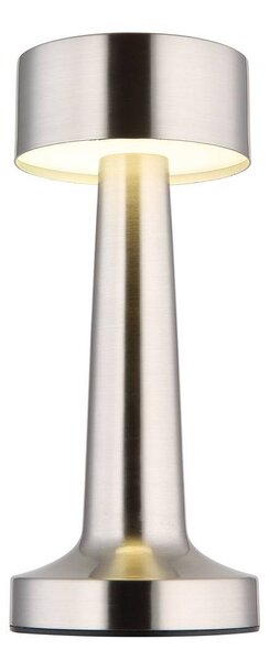 Lampada da tavolo senza fili con batteria ricaricabile Touch Dimmer Lampada da tavolo dimmerabile Argento 58463N