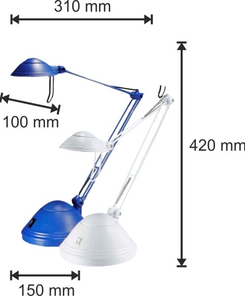 Lampada da tavolo ELA 1xGY6,35/50W/230V/12V blu