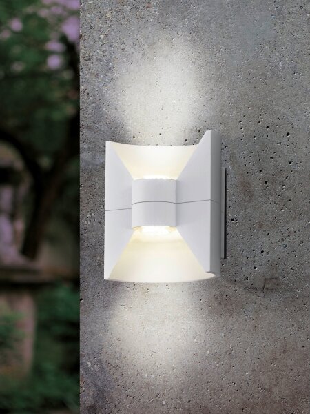 Eglo 93367 - Applique LED da esterno REDONDO Bianco 2xLED-SMD/2,5W/230V IP44