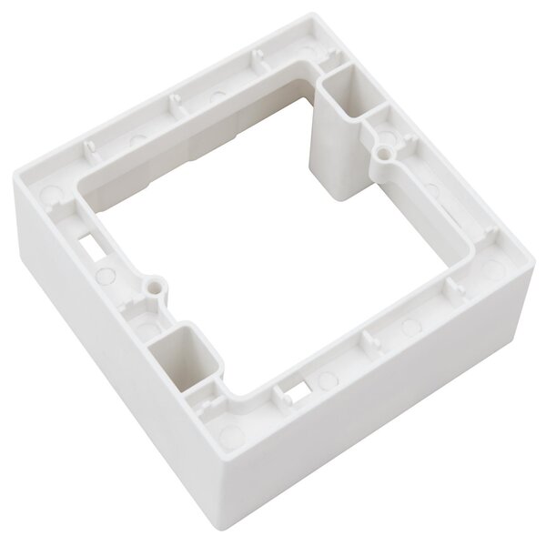 Cornice per montaggio esterno McPower | Flair | 80x80x35mm, con foro di montaggio in bianco