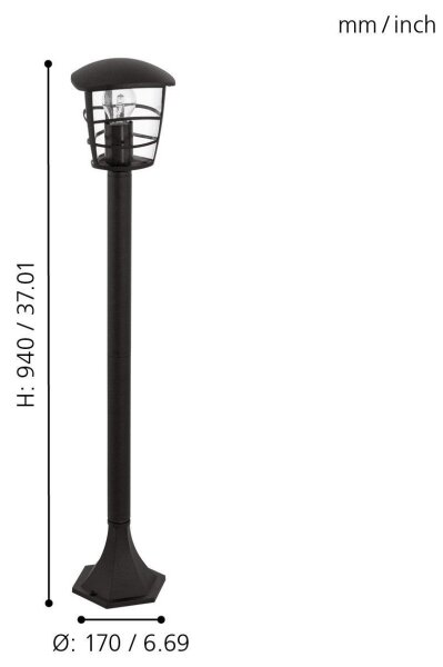 Eglo 93408 - Lampada LED da esterno ALORIA E27/8,5W/230V
