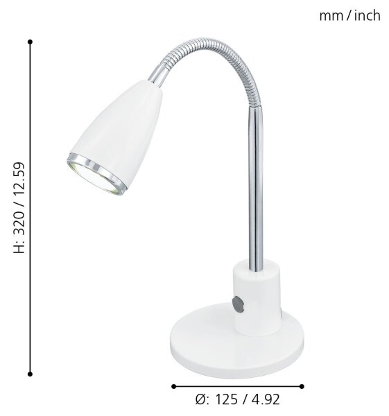Eglo 92872 - Lampada da tavolo FOX 1xGU10/3W/230V