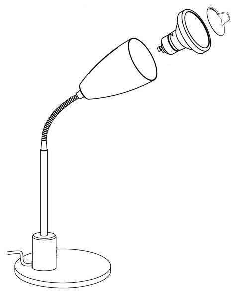 Eglo 92873 - Lampada LED da tavolo FOX 1xGU10/3W/230V