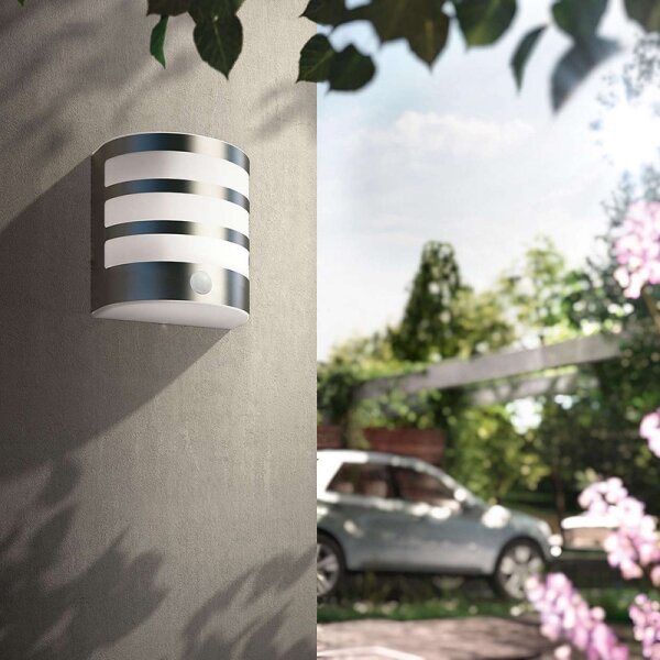 Philips 17315/47/16- Lampada da parete esterna con sensore LED/3W IP44