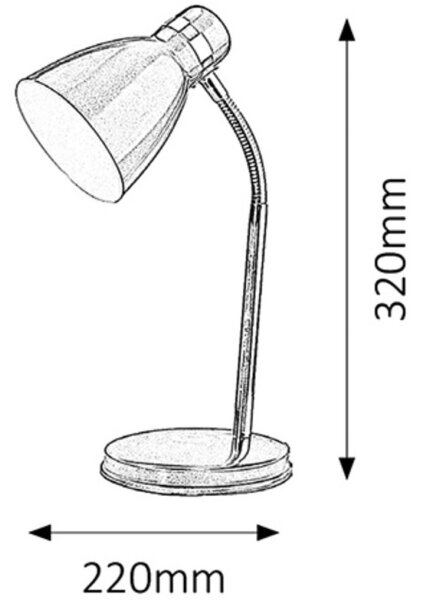 Rabalux 4208 - Lampada da tavolo PATRIC 1xE14/40W/230V