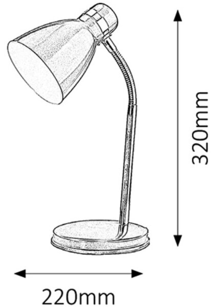 Rabalux 4207 - Lampada da tavolo PATRIC 1xE14/40W/230V