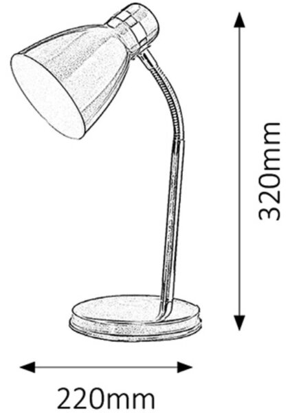 Rabalux 4206 - Lampada da tavolo PATRIC 1xE14/40W/230V