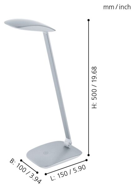 Eglo 95694 - Lampada da tavolo LED dimmerabile CAJERO LED/4,5W/USB