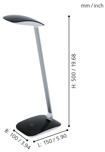 Eglo 95696 - Lampada da tavolo dimmerabile LED CAJERO LED/4,5W/USB