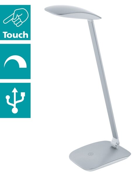 Eglo 95694 - Lampada da tavolo LED dimmerabile CAJERO LED/4,5W/USB
