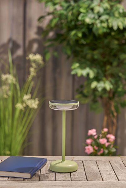 Lampada da tavolo a LED solare per cocktail, dimmerabile, USB-C, IP44, per interni ed esterni, verde