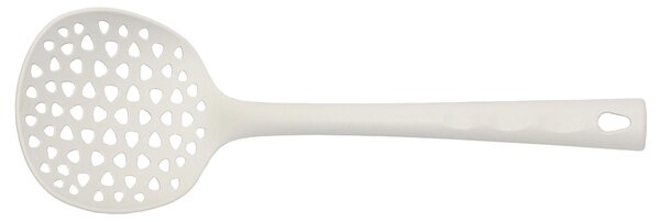Schiumarola in Nylon 33,0 cm resistente fino a 210 gradi con foro per appendere colore grigio perla adatta alle superfici antiaderenti
