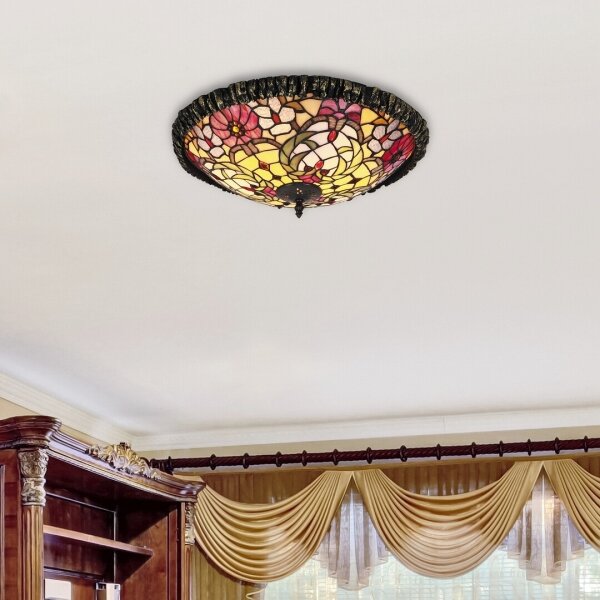 Rabalux 8087 - Plafoniera Tiffany in vetro colorato MIRELLA 2xE27/60W/230V