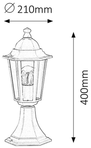 Rabalux 8205 - Lampada da esterno VELENCE 1xE27/60W/230V