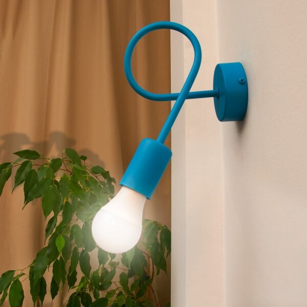 Lampada da parete LED OXFORD 1xE27/15W/230V blu