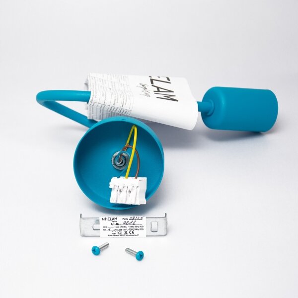 Lampada da parete LED OXFORD 1xE27/15W/230V blu