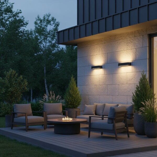 Ideal Lux - Applique da esterno ANDROMEDA 2xE27/60W/230V IP55 antracite