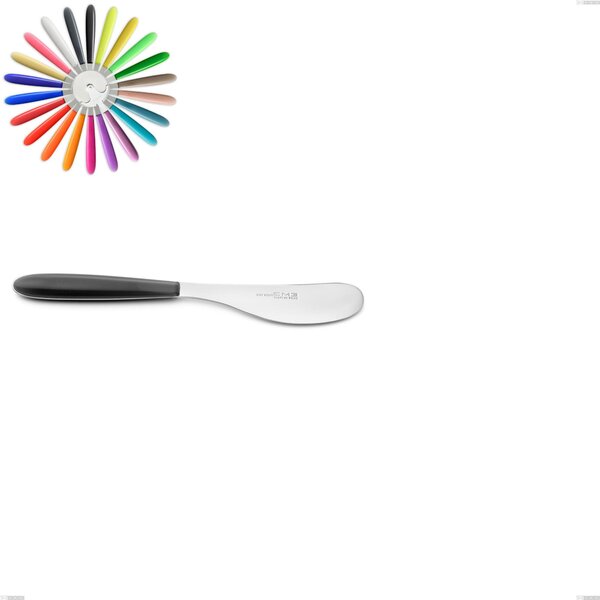 Spalmaburro piccolo vero, acciaio 18/0 Aisi 430 nichel free lunghezza 14,5 cm manici abs acrilico