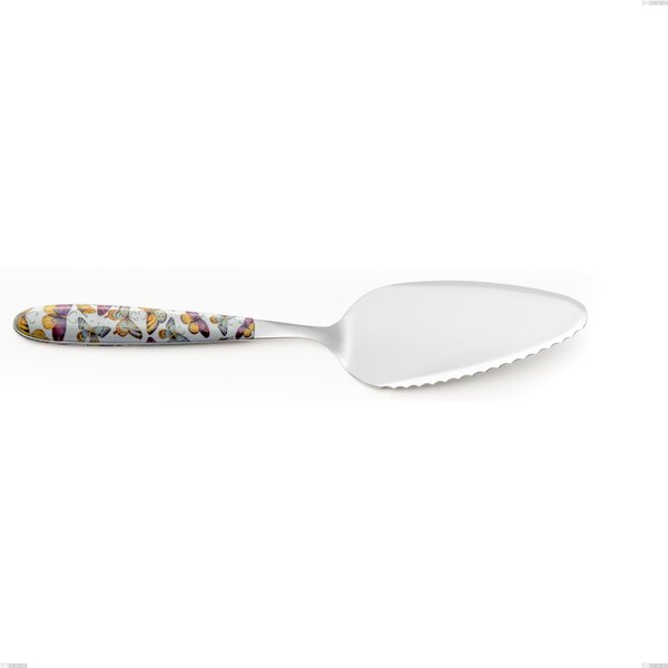 Pala torta vero butterfly, acciaio 18.0 nickel free, manicatura pbt sublimato acciaio lucido, lunghezza 257.00 mm