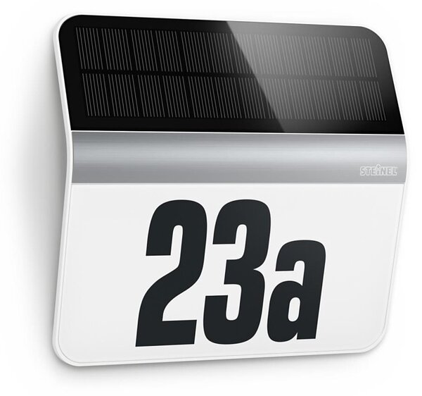 STEINEL 007140 - Numero civico solare LED XSolar LH-N LED/0,03W acciaio inossidabile IP44