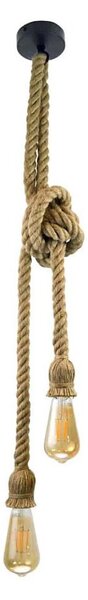 Lampadario a sospensione con filo ROPE 2xE27/12W/230V