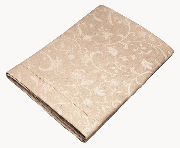 Tovaglia in lino con orlo a giorno jacquard Minija