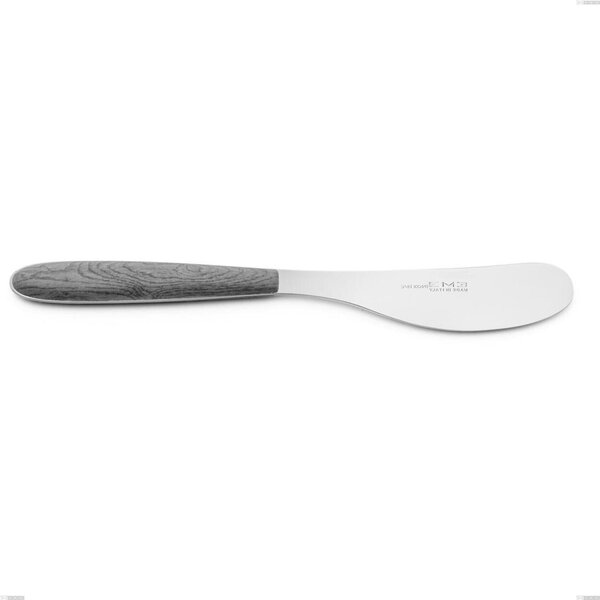 Spalmaburro piccolo vero olmo grigio, acciaio 18.0 nickel free, dimensione 152 mm manicatura pbt sublimato acciaio lucido, lunghezza 160 mm