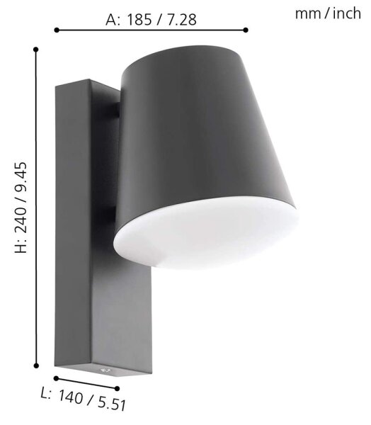 Eglo 97482 - Lampada da esterno dimmerabile a LED CALDIERO-C 1xE27/9W/230V IP44